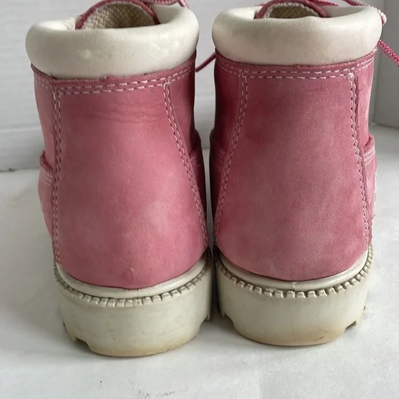 Y2K TIMBERLAND boots Womans 7.5 pink Nellie Ankle - Picture 9 of 13